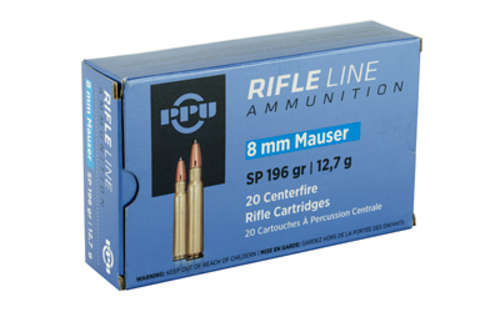 Ammunition Prvi Partizan Rifle 8mm PPU 8MM MAUSER SP 196GR 20/200